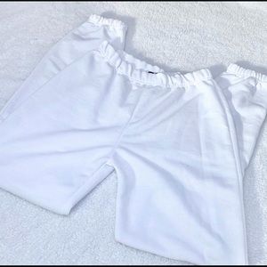 White joggers